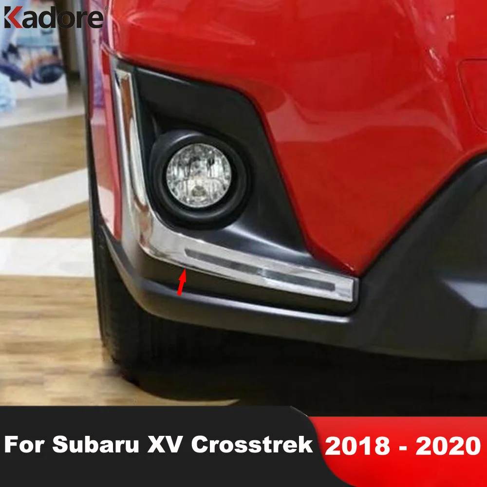 

Хромированная передняя противотуманная фара для Subaru XV Crosstrek 2018 2019 2020, накладка на веко для бровей, противотуманная фара, молдинговая отделка...