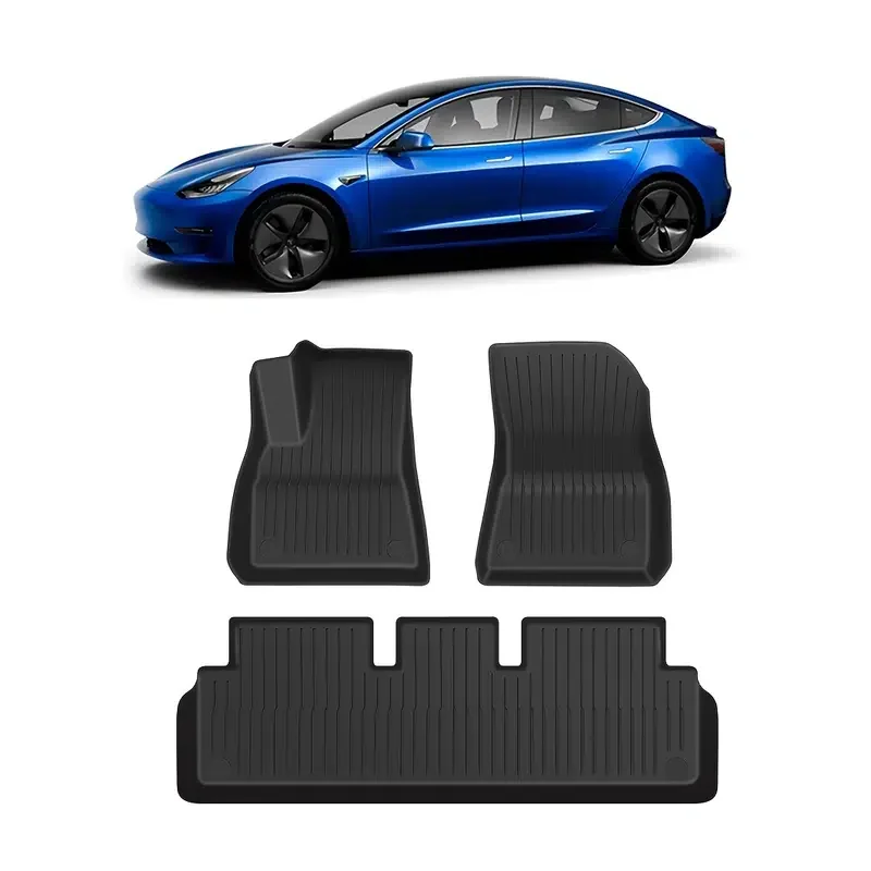 

Набор автомобильных ковриков для пола, водонепроницаемые тяжелые черные экологически чистые коврики из ТПЭ для любых погодных условий, под...