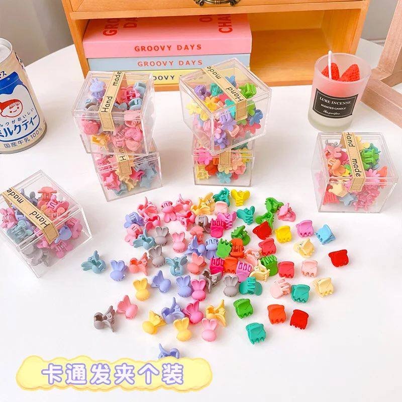 

36pcs/box Cute Girls Colorful Hair Claws Sweet Hairpins Hair Clips Baby Heart Flower Crown Animals Kid Hair Accessories