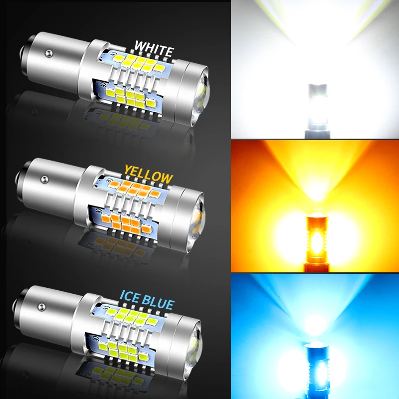 2шт Автомобиль 12V 1156 светодиодов Canbus OBC S25 BA15S P21W Лампочка для Skoda Superb Octavia 2 FL 2011 2012 2013 Дневные ходовые огни DRL on.