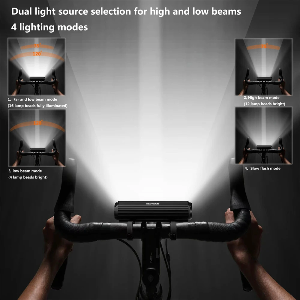 SHIZIWANGRI комплект велосипедов яркий 6000 лм 10000 мАч Велоспорт фары IPX5