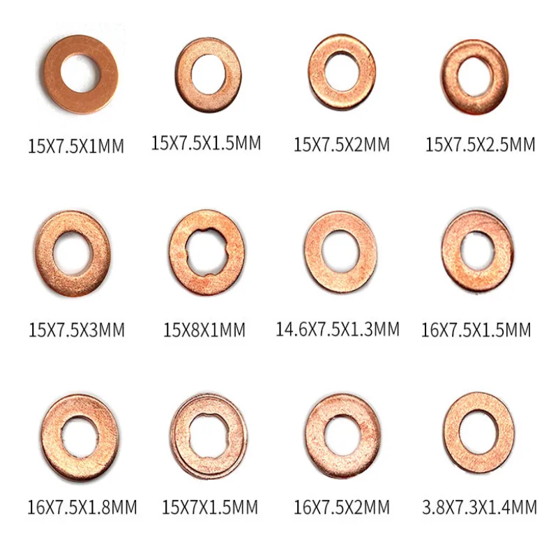 360 шт дизельные форсунки Common Rail с регулировкой форсунки медная шайба уплотнительное кольцо прокладки для всех брендов инжекторов