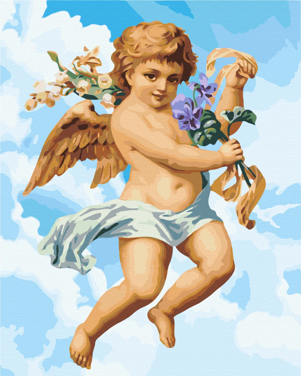 купидон бог любви. купидоны живопись. амурчик красивый. ангелочки в облаках. купидон.