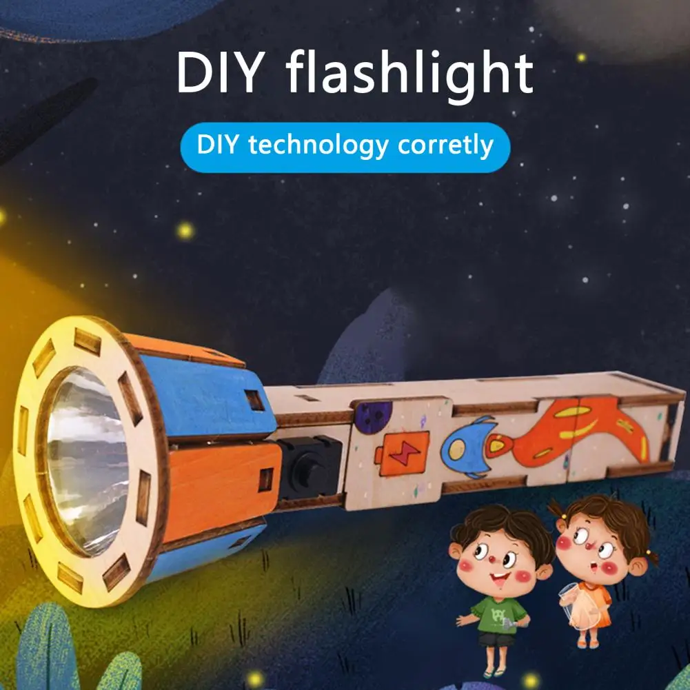 

Фонарик игрушки ручной работы взаимодействие родителей и детей способность решать проблемы DIY электрический фонарик Детские физические игрушки детские игрушки