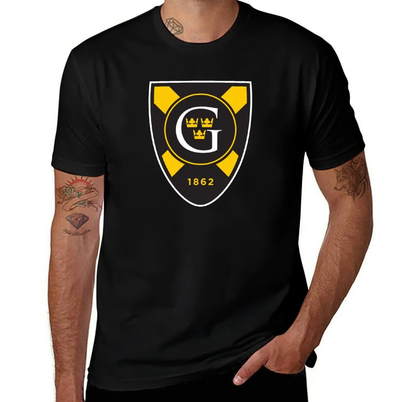 Футболка Gustavus Adolphus Merch футболки с аниме черная мужская мода
