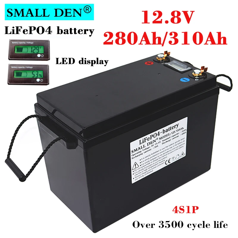 

12.8V 280Ah 310Ah LiFePO4 battery pack 4S1P High power built-in 100A BMS 12V Power Supply Solar storage RV car starter Tax Free