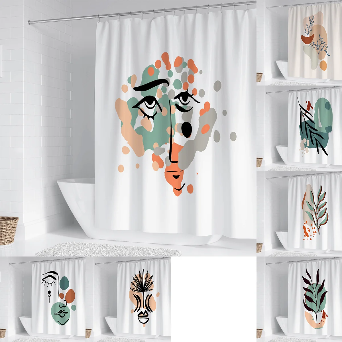 

Декоративная занавеска для ванной в скандинавском стиле 180 х20 0, абстрактная Японская штора для душа, s занавеска для душа