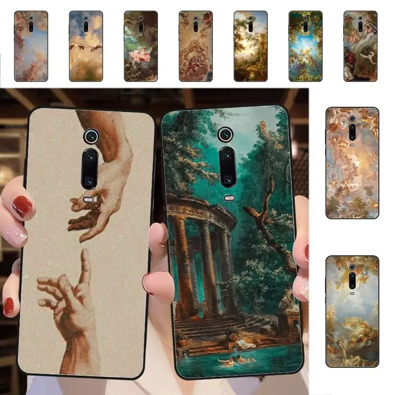 

YNDFCNB Art Fresco Michelangelo Creation Phone Case for Redmi 5 6 7 8 9 A 5plus K20 4X S2 GO 6 K30 pro