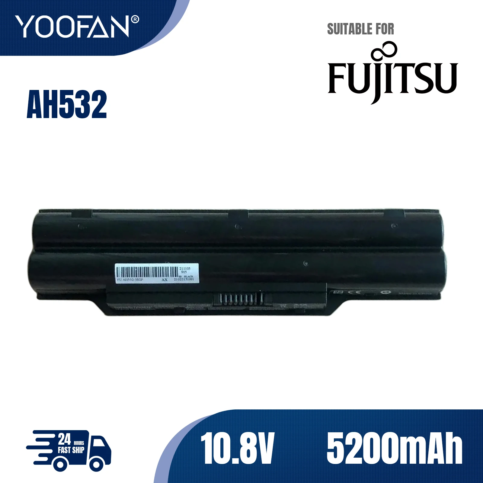 YOOFAN Аккумулятор для портативного FPCBP331 FPCBP347AP FMVNBP213 FUJITSU LifeBook AH512 AH532/GFX AH532 новый