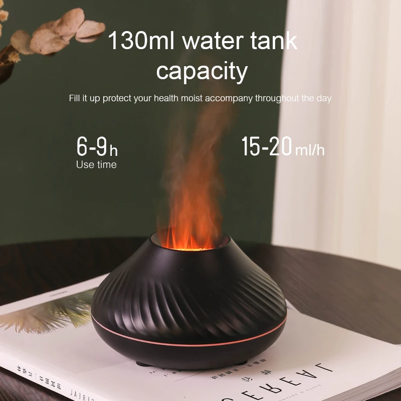 

Портативный USB мини-увлажнитель воздуха с вулканическим пламенем, 130 мл