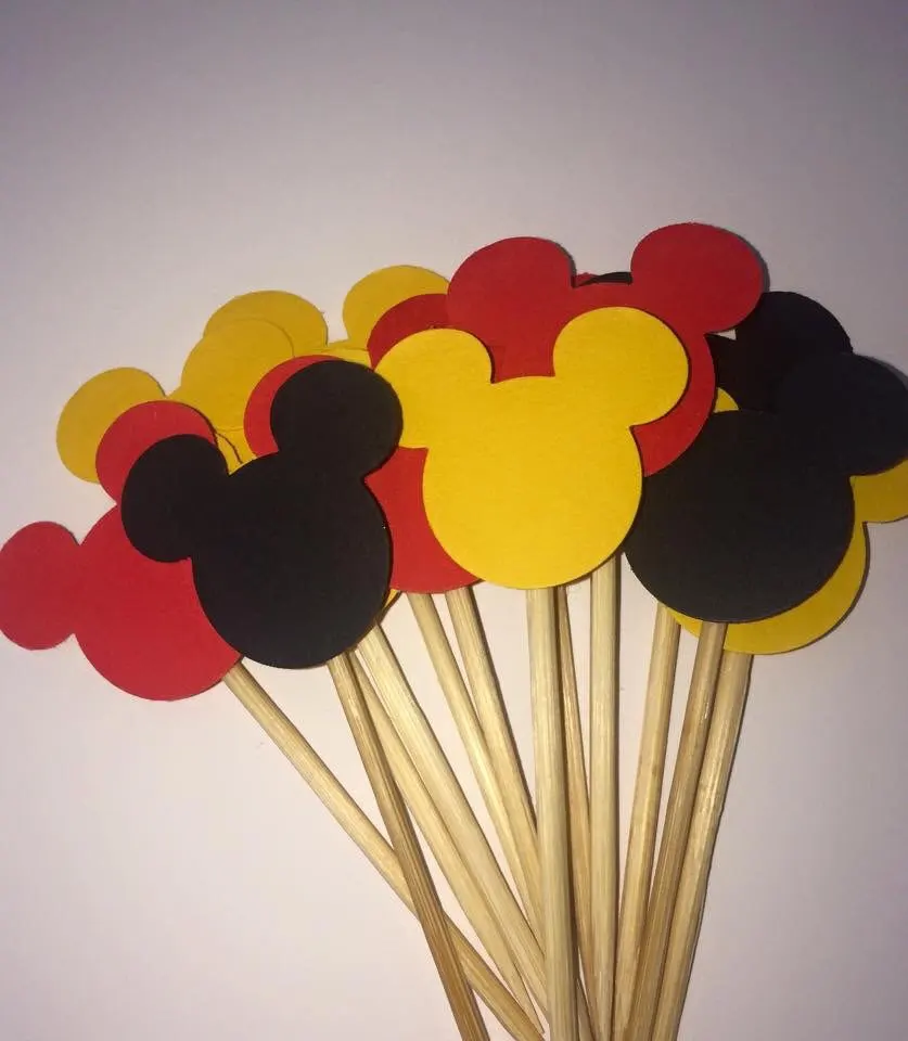 20cps мышь чашка торт Topper s первый день рождения Золотой topper розовый вечеринка