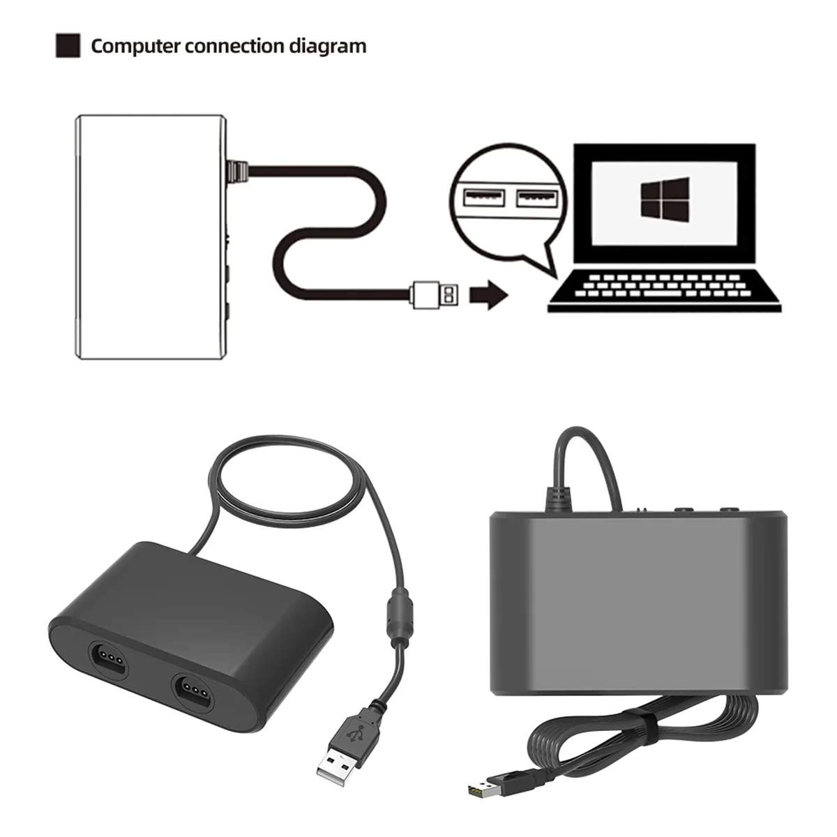 USB-адаптер-конвертер для Nintendo Switch 64/OLED-модели ПК адаптер контроллера Windows геймпад