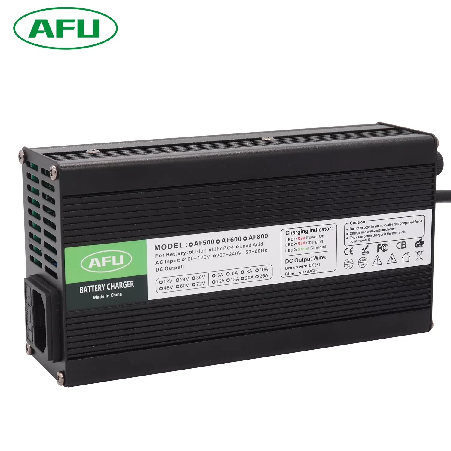 

58.8V 8A Charger Smart Aluminum Case Is Suitable For 14S 51.8V Outdoor Lithium Ion Battery Car Balance Car Safe And Stable