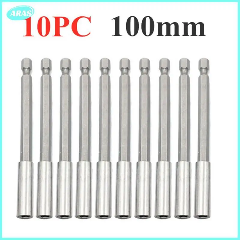 

10pcs/set Hex Shank Magnetic Extension Socket Drill Bit Holder 1/4" Hex Power Tools Multiple Specifications Hex Power Tools
