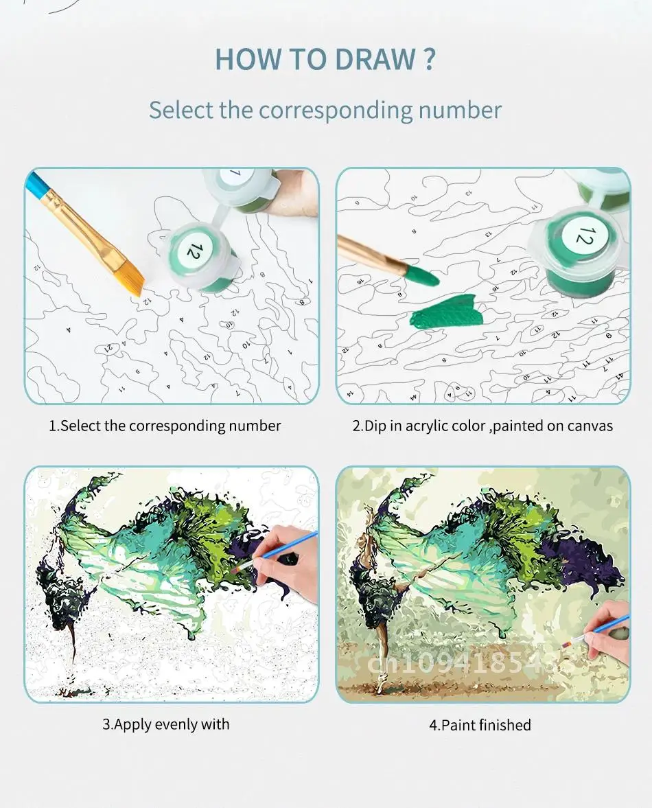 RUOPOTY рамка DIY картина по номерам для взрослых ремесла череп раскраска акриловая