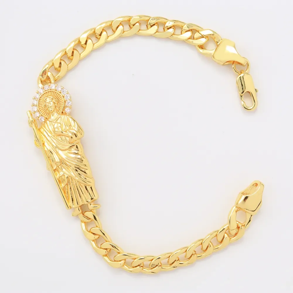 Самый популярный христианский ламинированный браслет из 14-каратного золота