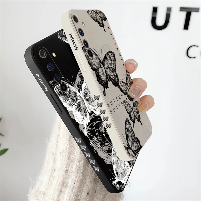 INS ретро-телефон в виде бабочки для OPPO Realme Narzo 20 30 50 Pro 30A 50I Prime силиконовый мягкий