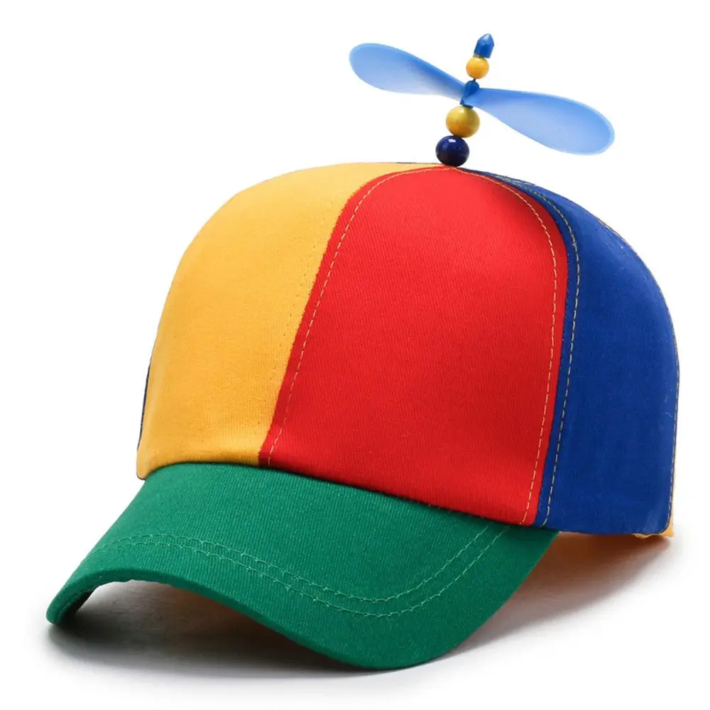 

Kids Boys Girls Rainbow Helicopter Propeller Funny Baseball Cap Adventure Dad Hat Snapback Hat Sun Cap