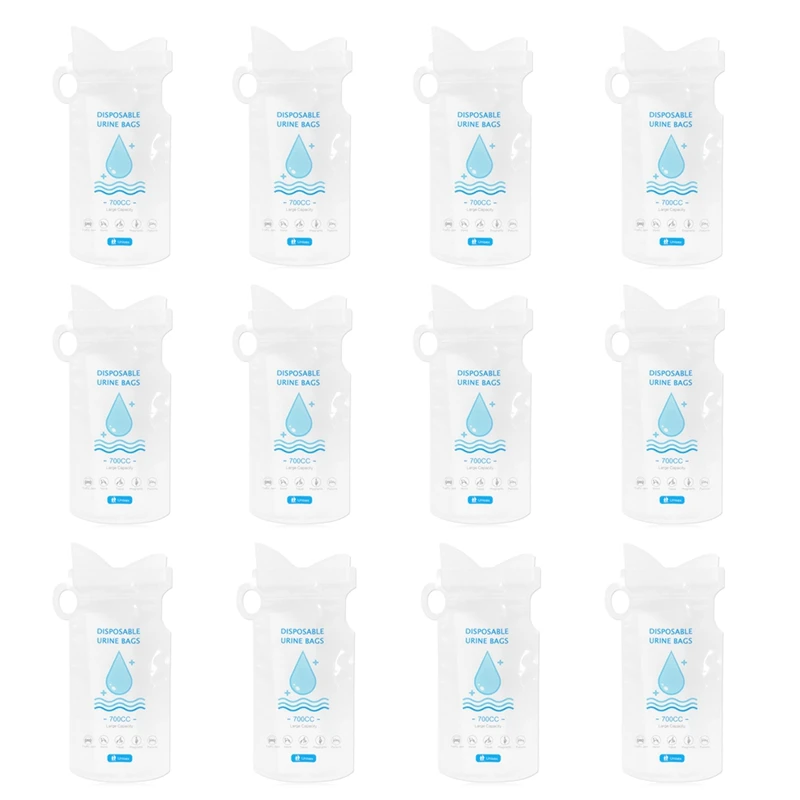 

12Pcs Disposable 700Ml Portable Emergency Urine Bag For Women Men Children,Leak-Proof Toilet For Camping,Travel,Hiking