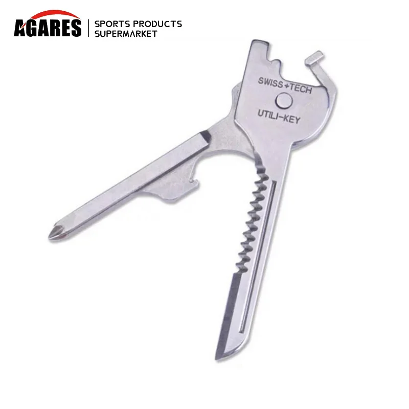 

1PC EDC Multi Tool 6 in 1 Stainless Steel Utili-Key Key Ring Chain Pendant Pocket Cutter Mini knife unboxing knife Screwdriver