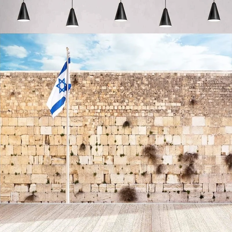 Западная стена Иерусалим городской пейзаж фон для фотосъемки голубое небо и