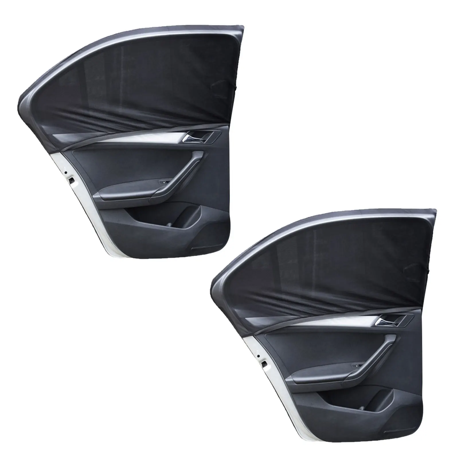

Car Sun Shade Car Sun Shades Protector Adjustable Elastic Fabric Baby Car Shade Front/Rear Side Window Sunshade For Car Pack Of