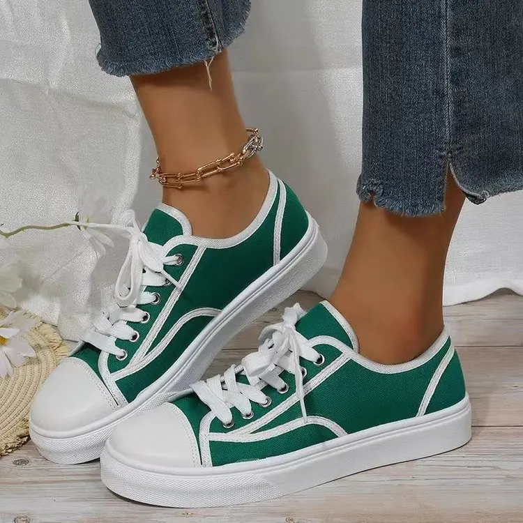 2022 New Fashion Women's Canvas Shoes Casual Antiskid Vulcanized Canvas Shoes Spring and Autumn Leisure Canvas Shoes 43