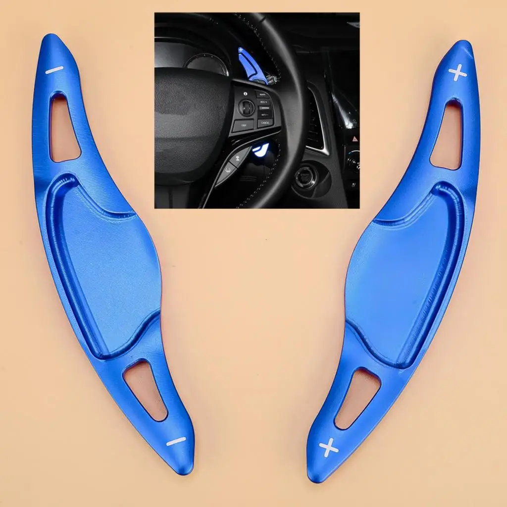 

1 пара удлинительных лопастей для рулевого колеса, синий алюминиевый сплав, подходит для Honda Civic 11th 2023-2022