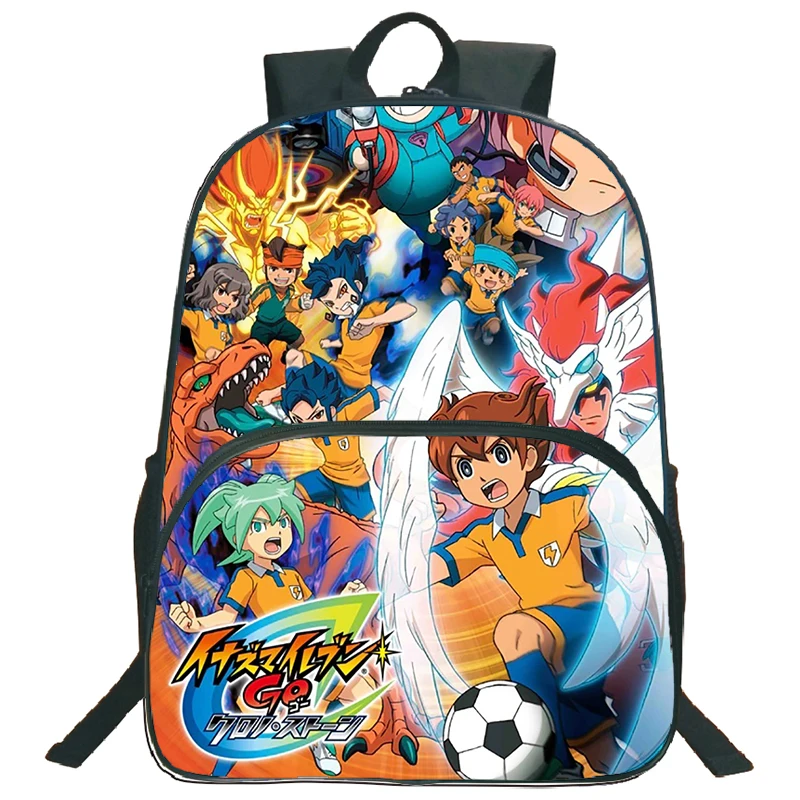 Фото Рюкзак Inazuma Eleven Go, детский школьный рюкзак в стиле аниме, большой вместительный рюкзак для мальчиков и девочек, рюкзак для начальной школы, дорожная сумка для книг №2