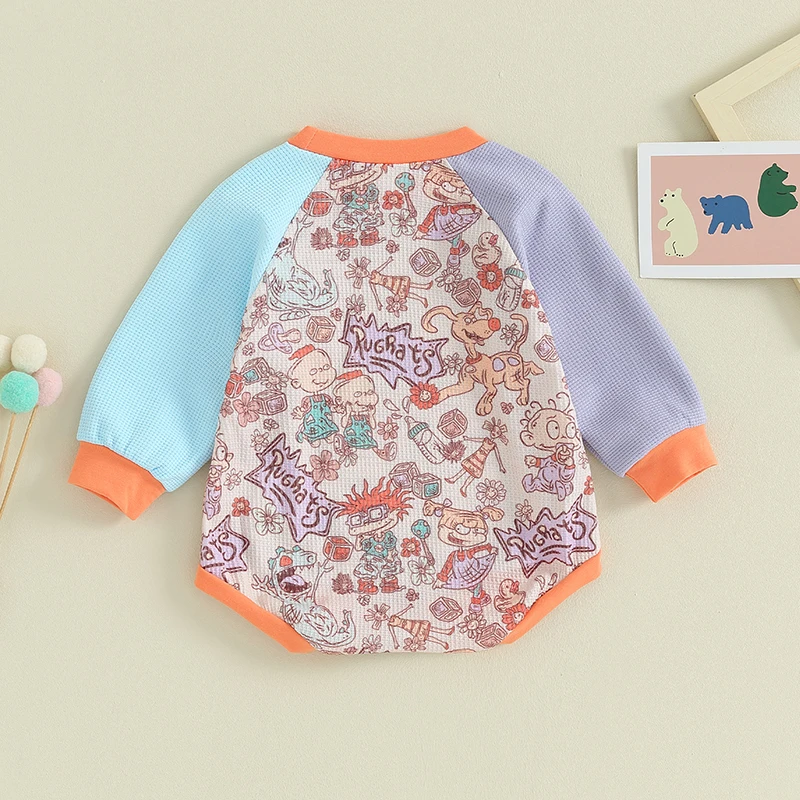 

Детский комбинезон с длинным рукавом, с мультяшным принтом