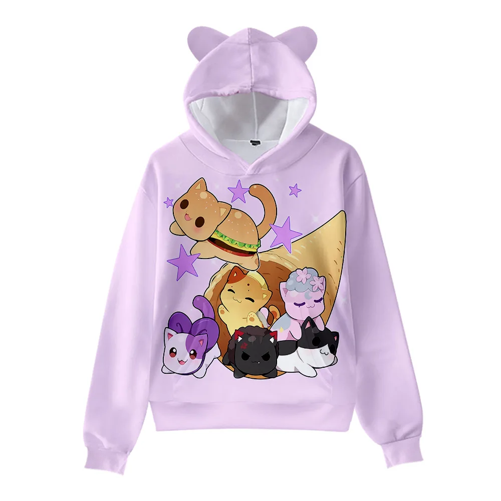 

Hoodie Kids Hoodie Men/women Harajuku Sweatshirt Streetwear Hip Hop Kawaii Cat Ear Pullover Hooded Jacket Kids
