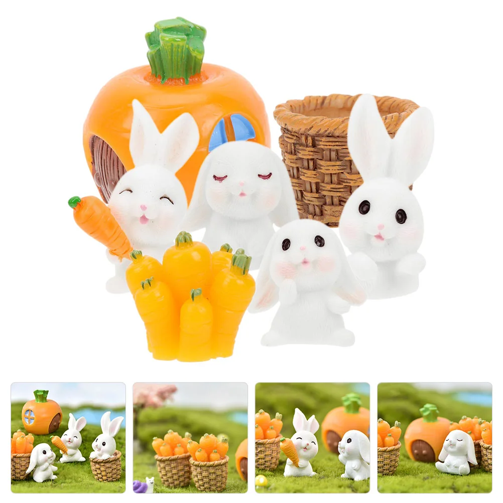 

1 Set Moss Resin Potted Plants Flower Pot Ornament Pot Animals for Potted Taable House Landscaping