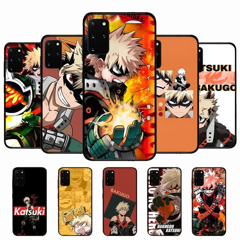 

FHNBLJ Katsuki Bakugo Boku My Hero Academia Phone Case for Samsung S10 21 20 9 8 plus lite S20 UlTRA 7edge