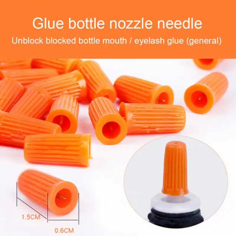 

Eyelash Universal Glue Bottle Blocking Needle Beauty Eyelash Glue Dredge Bottle Mouth For Eyelash Extensions Tools