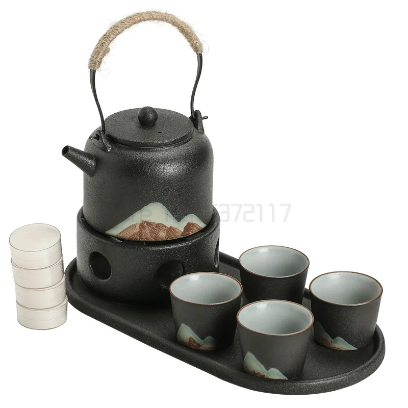 

Japanese Ti Liang Hu Kung Fu Tea Office Simple Household Hand-Painted Zen Ceramic Tea Set Tea Pot with Cup Tea Ceremony