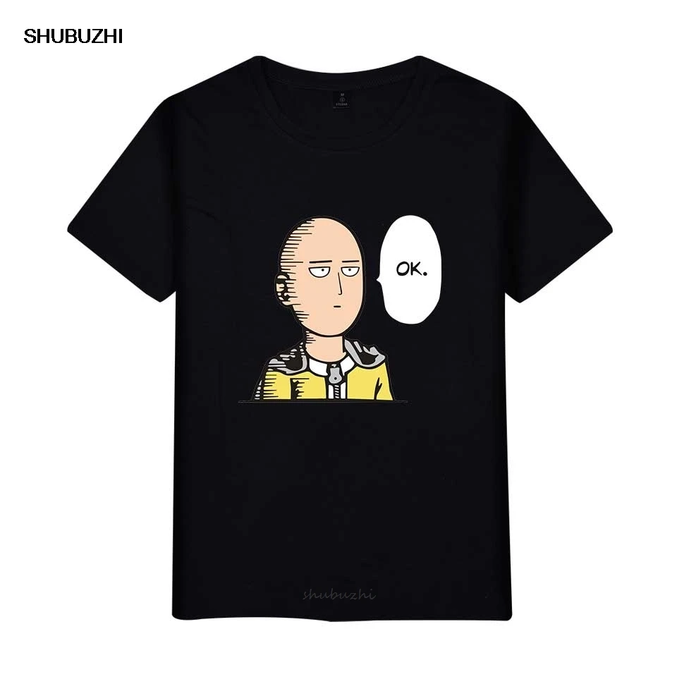 

One Punch Man Saitama Sensei Japan Anime Euro Size 100% Cotton T-shirt Summer Casual O-Neck Tshirt For Men And Women