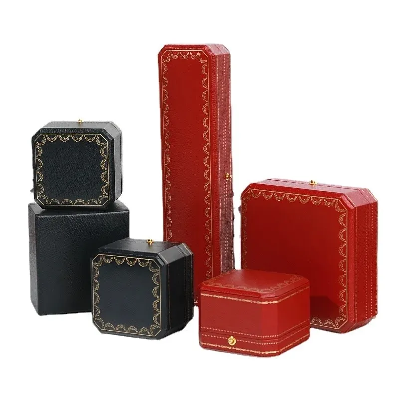 Proposal Wedding Jewelry Packaging Box Ring Box With Pattern Octagon Pendant Package Gift Box