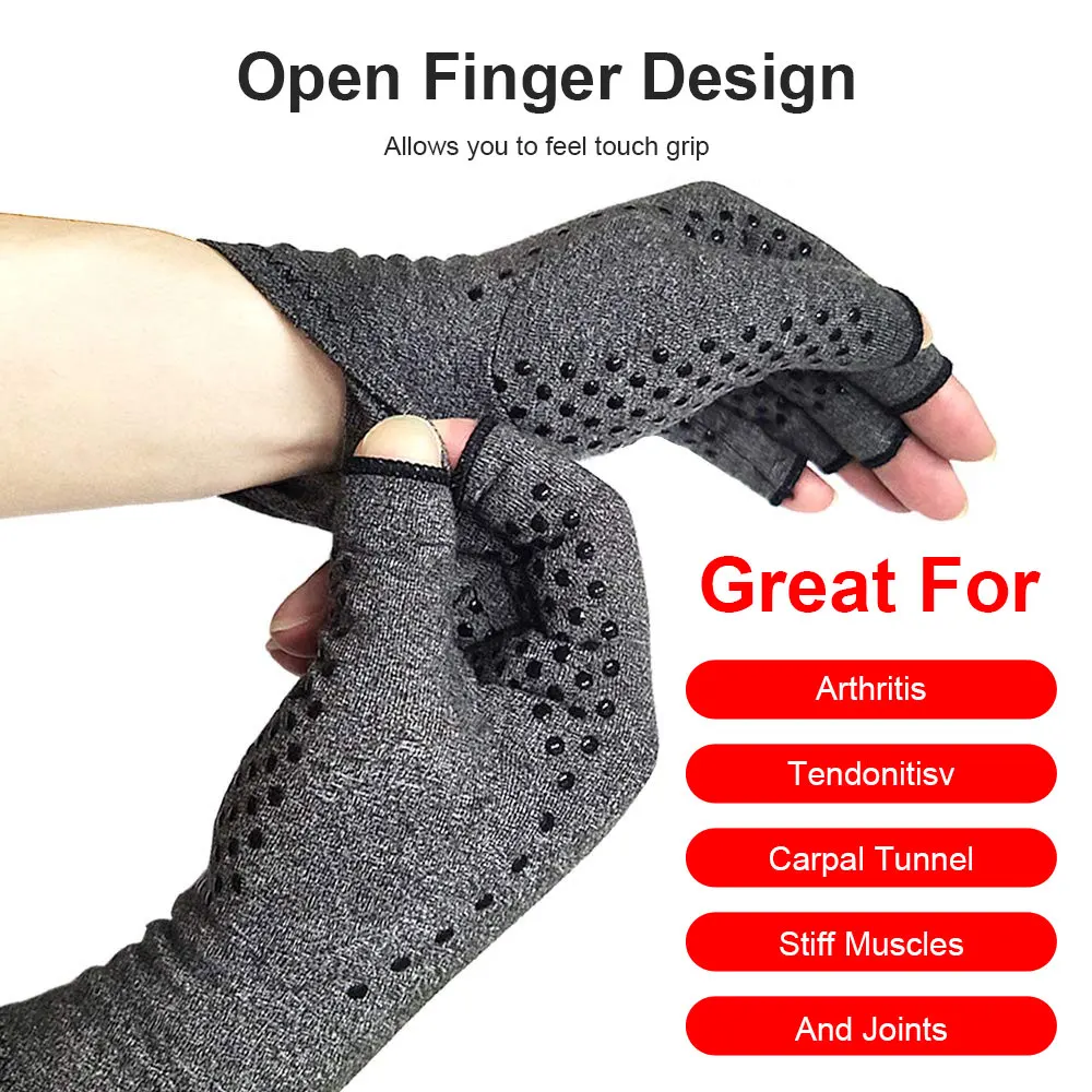 

Compression Arthritis Gloves Wrist Support Cotton Joint Pain Relief Hand Brace Women Men Therapy Wristband Compression Gloves