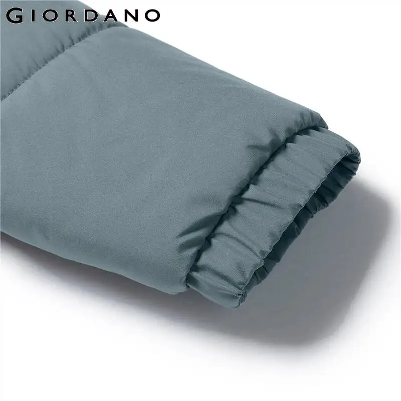 GIORDANO Men Jackets Solid Color Stand Collar Windproof Casual Jackets Quality Zip Front Warm Comfy Padded Jackets 01072685