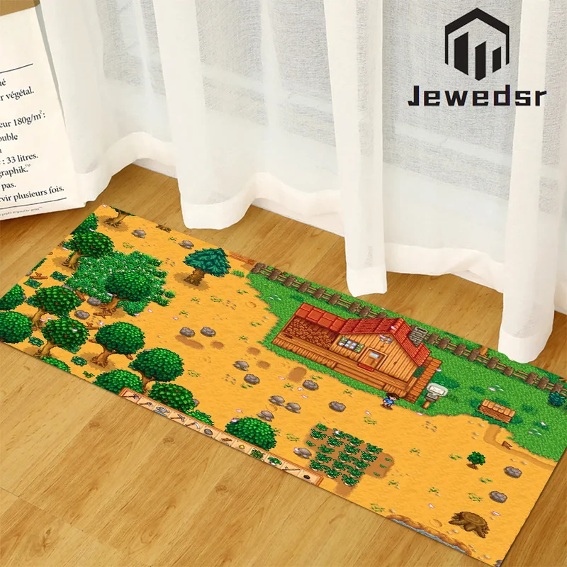 

Rugs Living Room Stardew Valley Bathroom Rug Mat Floor Mats for Home Hallway Carpet Doormat Entrance Door Bath the Kitchen Funny