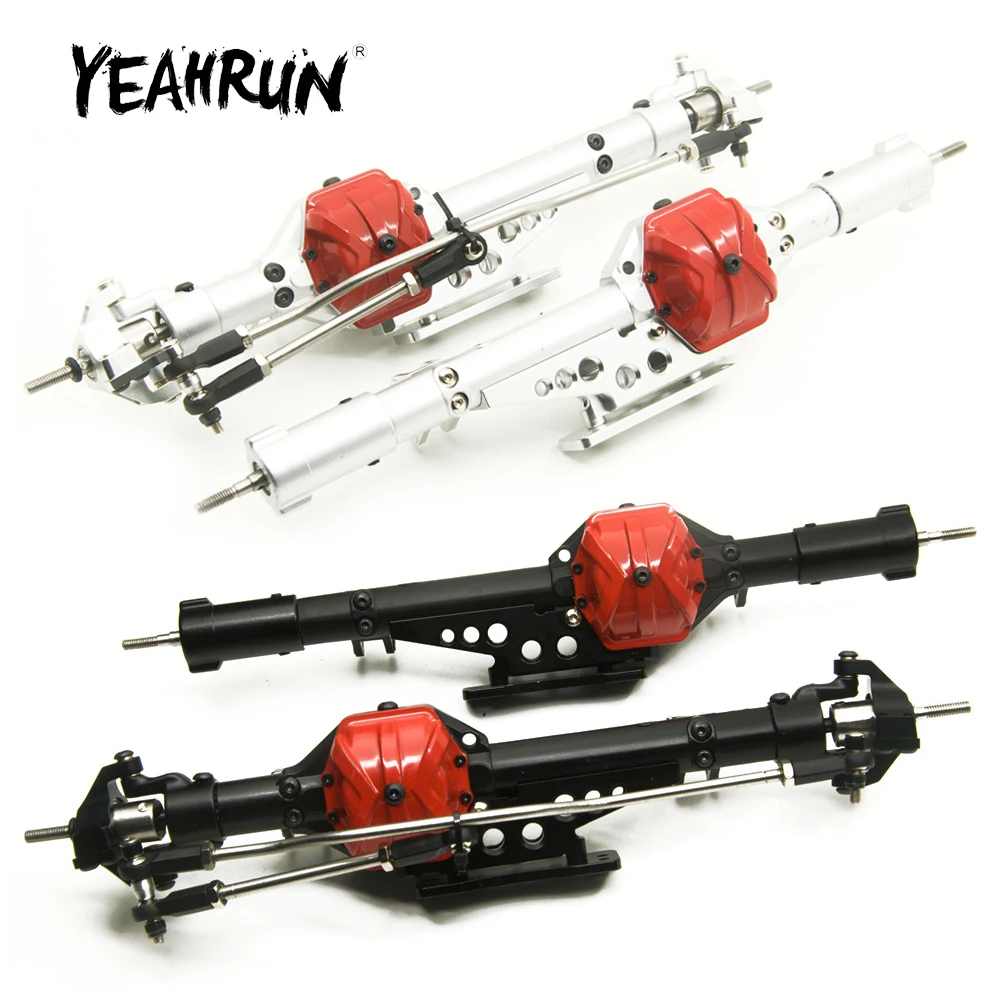 

YEAHRUN CNC Complete Aluminum Alloy Front & Rear Axle for Axial Wraith 90018 90020 1/10 RC Crawler Car Upgrade Parts