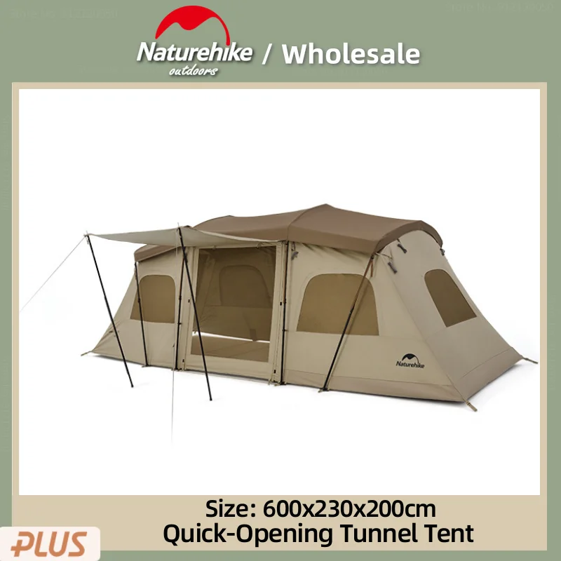 

Naturehike Outdoor Free To Build Quick Opening Tunnel Tent Camping 1 Room 1 Hall Silver Coated Sunscreen Tent Oxford Cloth Tent