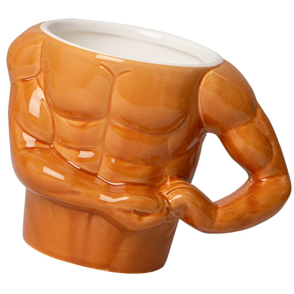 

Multi-function Milk Cup Muscle Man Shaped Coffee Cup Household Coffee Mug Coffee Accessory