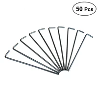 50pcs 18cm tent stakes heavy duty galvanized metal tarp pegs for camping outdoor activity