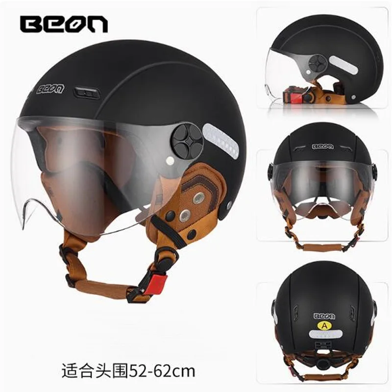 Шлем мотоциклетный полулицевой для мужчин и женщин защитный шлем из АБС-пластика