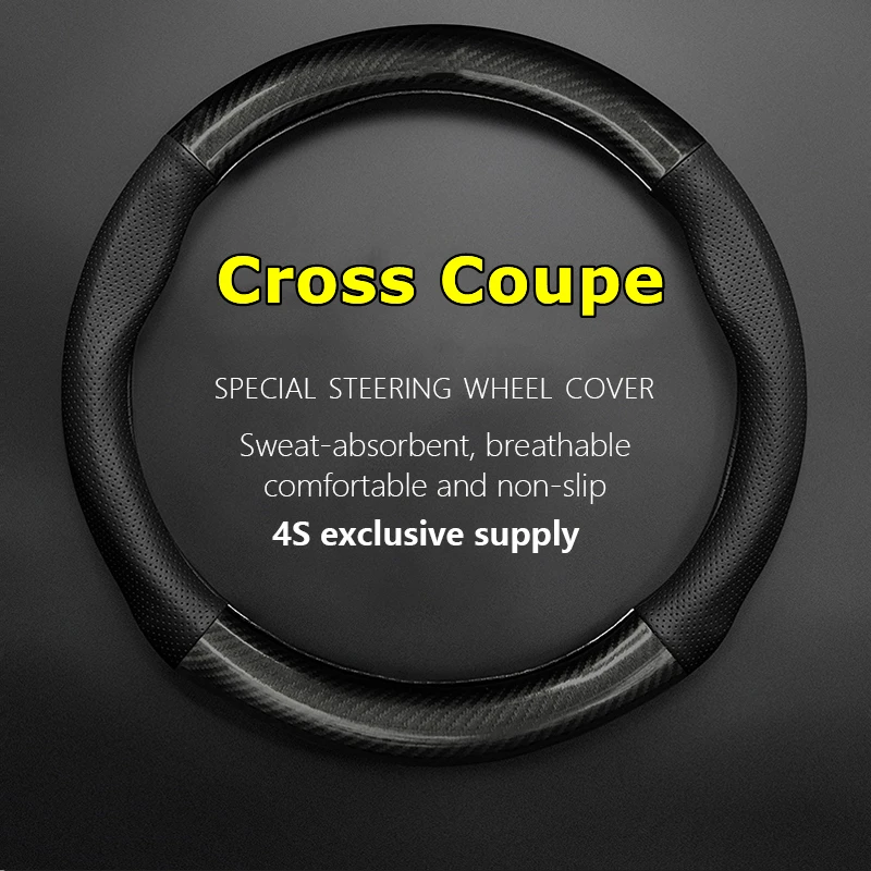 

Fiber Leather For Audi Cross Coupe Steering Wheel Cover 3.2 Coupe Quattro 2008 2.0 3.0 TFSI 2009 Sportback Cabriolet 2010 2012