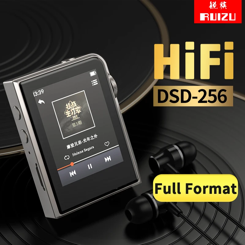 

2023 A58 RUIZU HiFi Bluetooth 5.0 Music MP3 Player Portable Hi-Res Digital Audio DSD256 Lossless Metal Walkman With EQ Equalizer