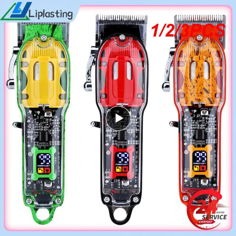 

1/2/3PCS Electric Hair Clipper Hair Cutting Machine Wireless Trimmer For Men Rechargeable Hair Cut Barber Professional Cordless