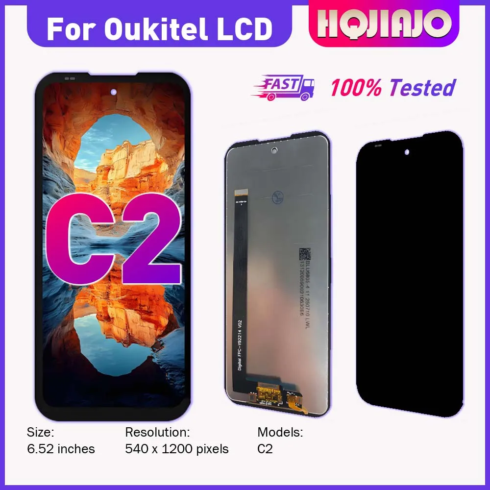 Фото 6,52-дюймовый IPS LCD-дисплей для Oukitel C2 c2 без рамки, сенсорный экран, дигитайзер в сборе, замена, ремонт, 100% протестировано №4