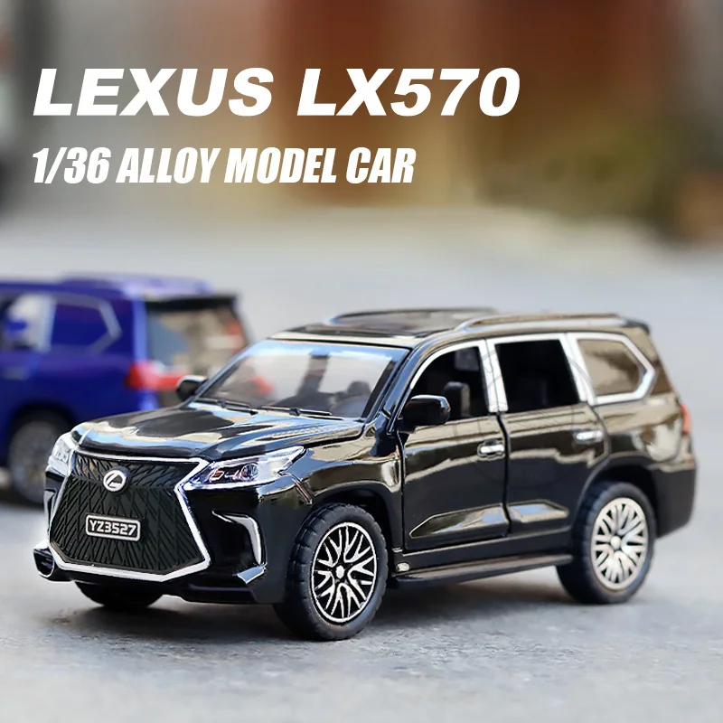 

1/36 LX570 литые игрушечные модели автомобилей из сплава G800 металлические внедорожники 4 двери открываются с откидной крышкой сборные игрушки для детей